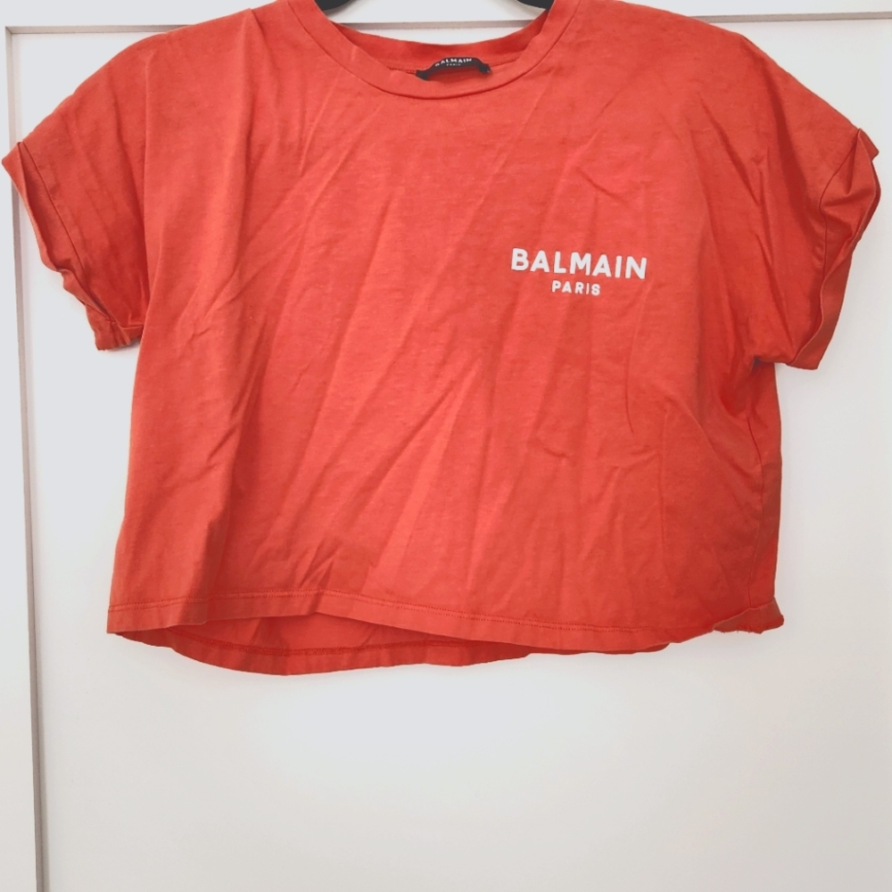 Balmain Cropped Tee